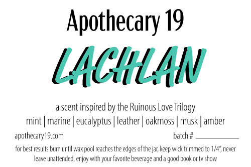 Lachlan Kane—a scent inspired by Brynne Weaver’s NYT bestselling novel Leather & Lark