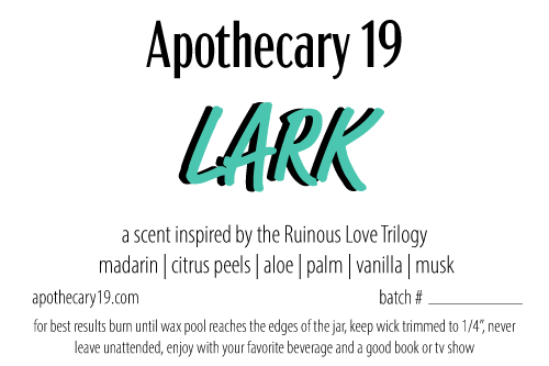 Lark Montague— a scent inspired by Brynne Weaver’s NYT bestselling novel Leather & Lark