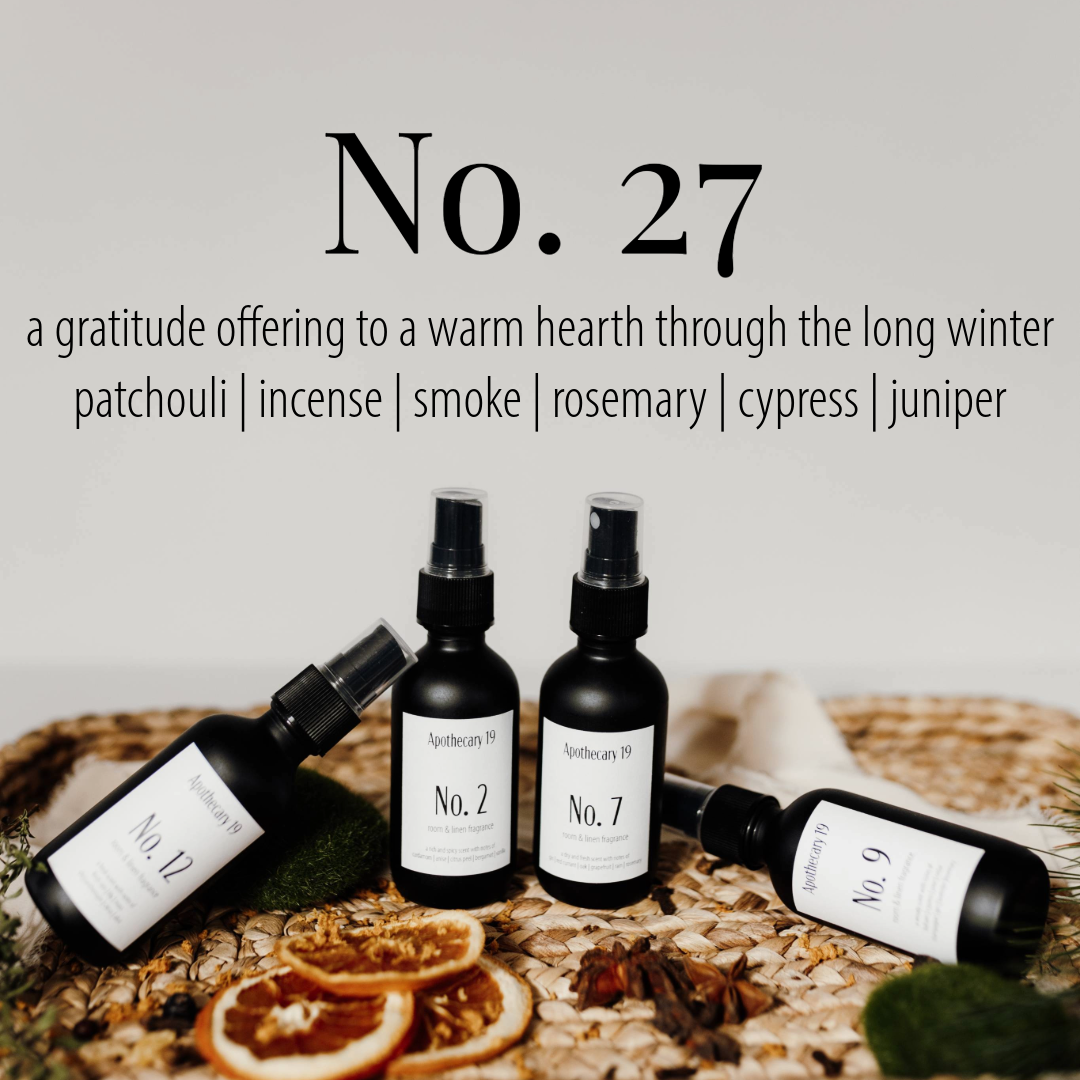 Room & Linen Spray | No. 27 - a scent inspired by the warmth of a winter hearth