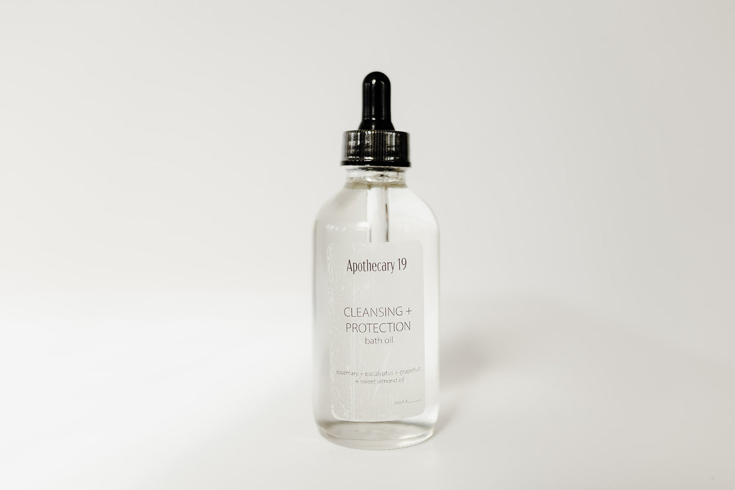 Cleansing + Protection Bath Oil - an herbaceous blend