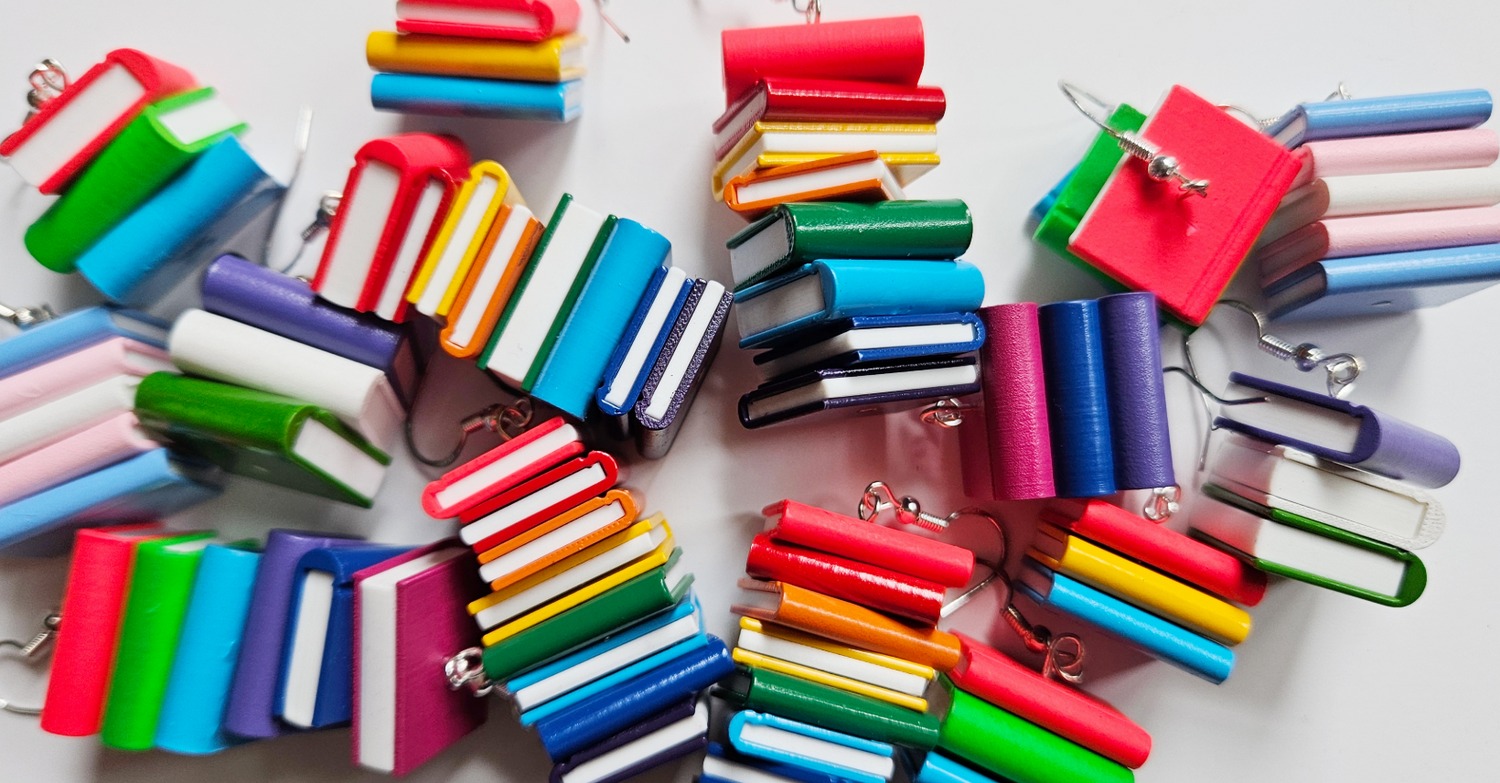 Pride Book Stack Earrings!