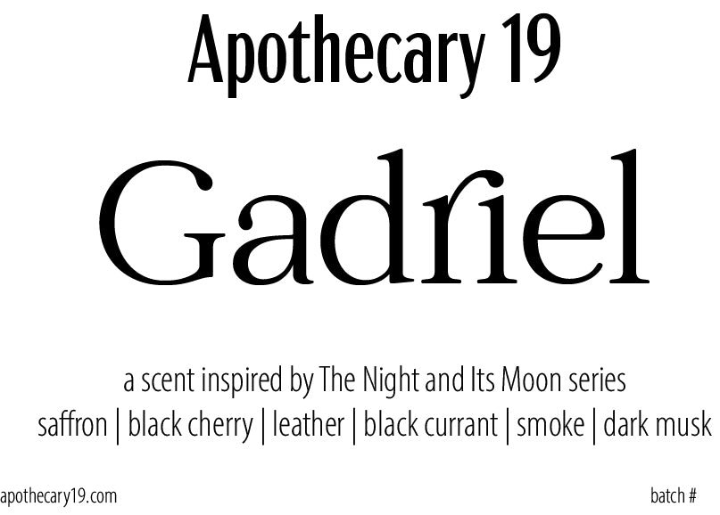 Gadriel — a scent inspired by The Night and Its Moon