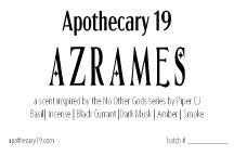 Azrames - a scent inspired by the No Other Gods Series
