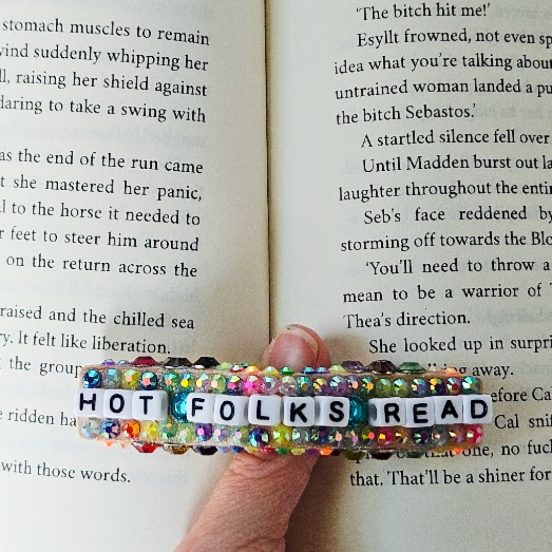 Bedazzled Book Page Holder - Hot Folks Read