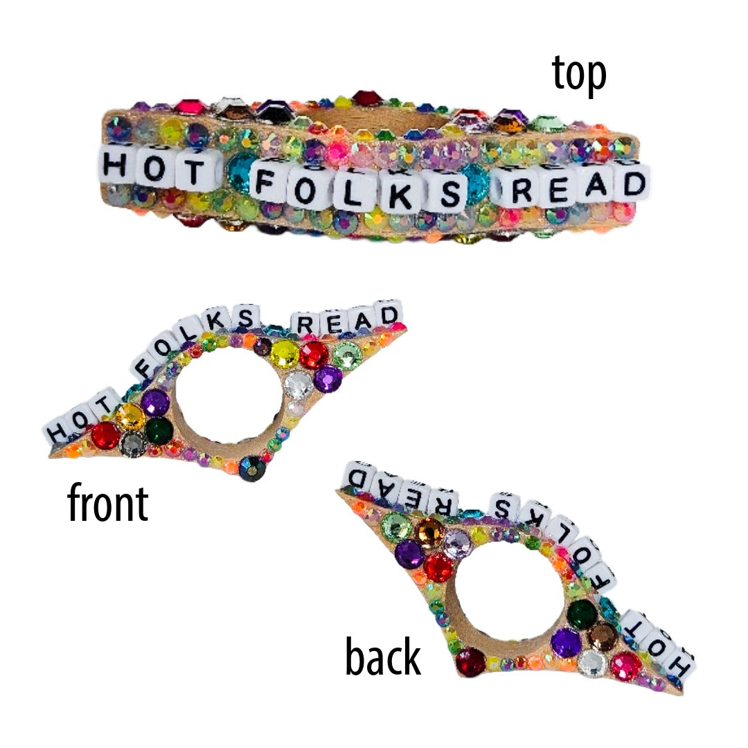 Bedazzled Book Page Holder - Hot Folks Read