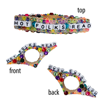 Bedazzled Book Page Holder - Hot Folks Read