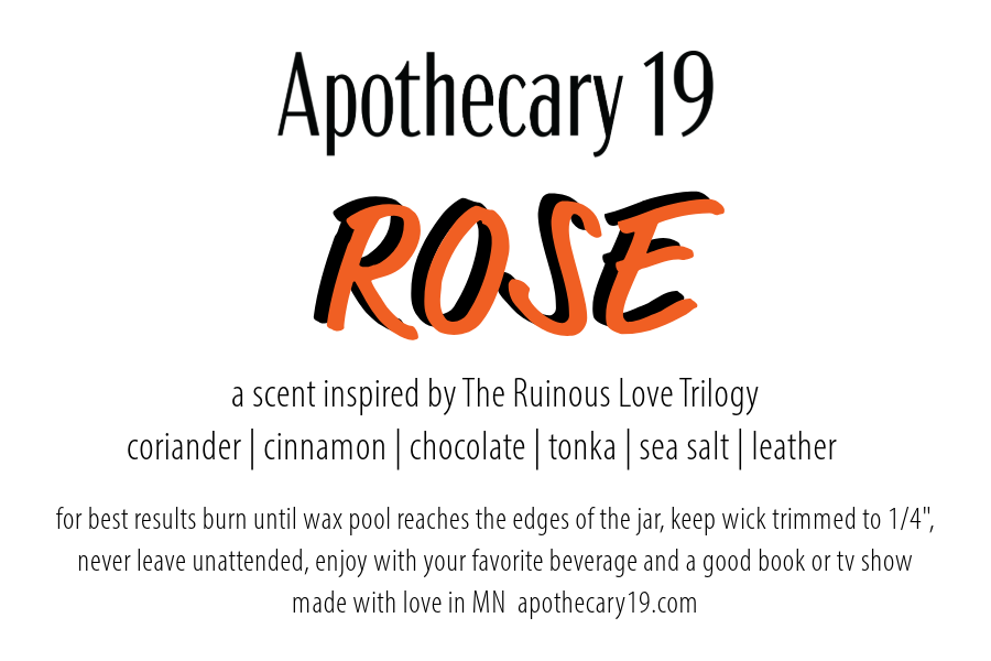 The Ruinous Love Collection— a collection of scents inspired by Brynne Weaver’s NYT bestselling trilogy