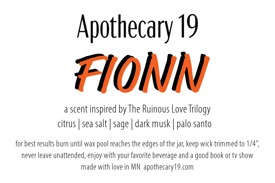 Fionn Kane — a scent inspired by Brynne Weaver’s NYT bestselling novel Scythe &amp; Sparrow
