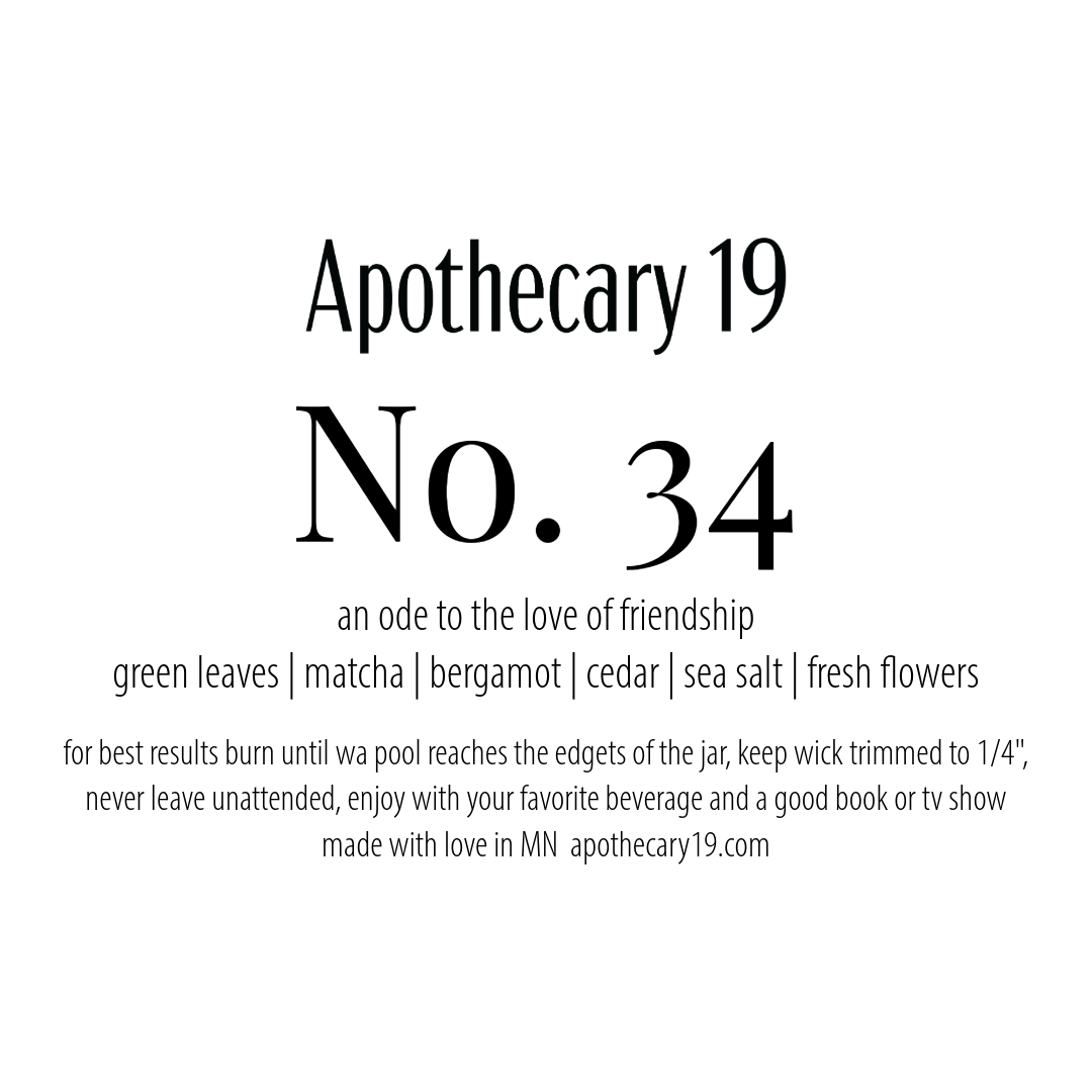 No. 34 - a scent inspired by the love of friendship