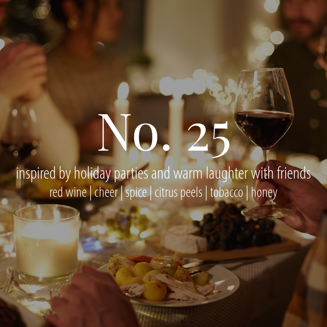 No. 25 - a winter scent inspired by holiday parties with friends