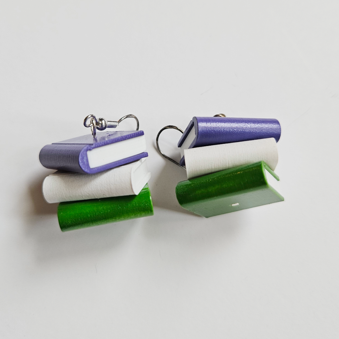 Pride Book Stack Earrings