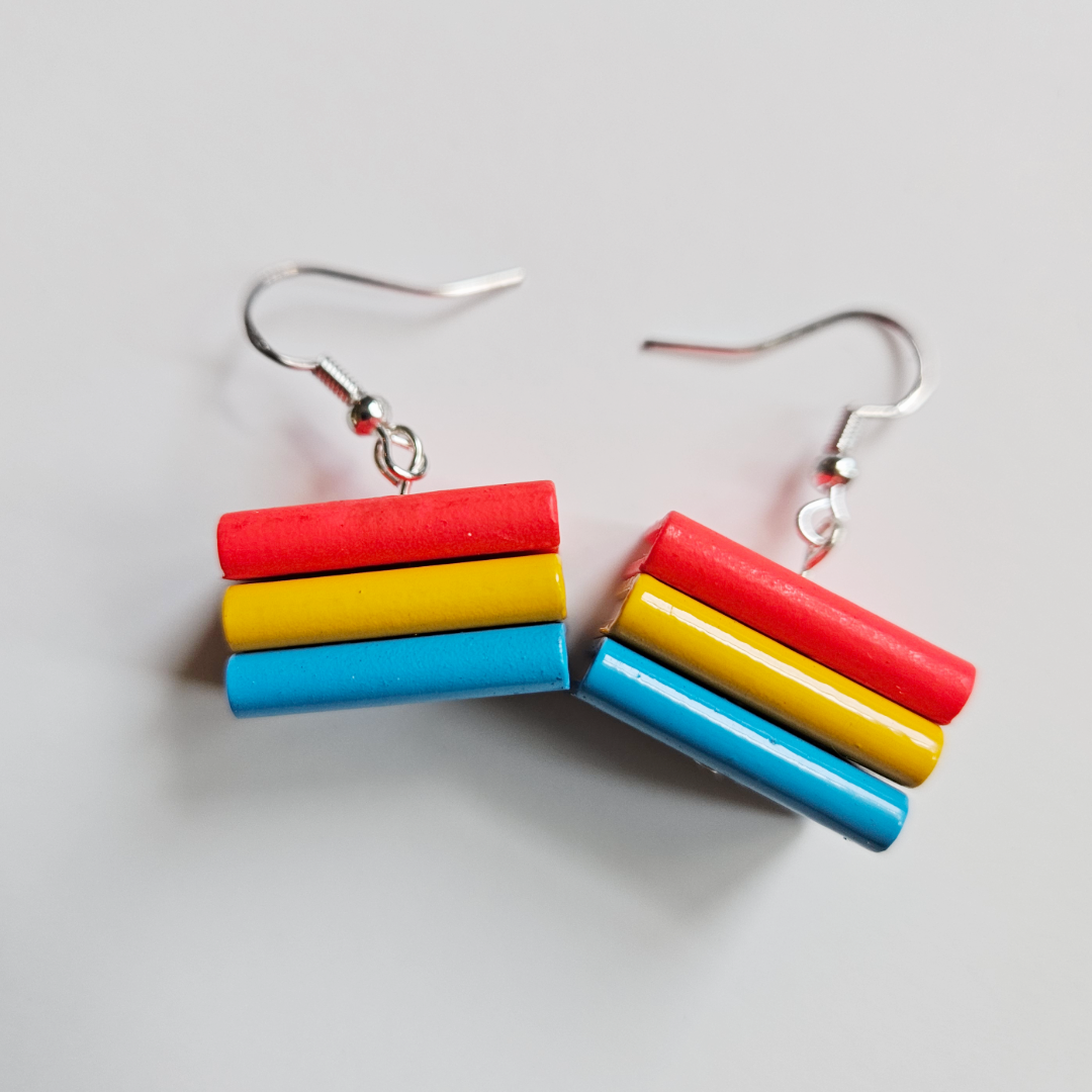 Pride Book Stack Earrings