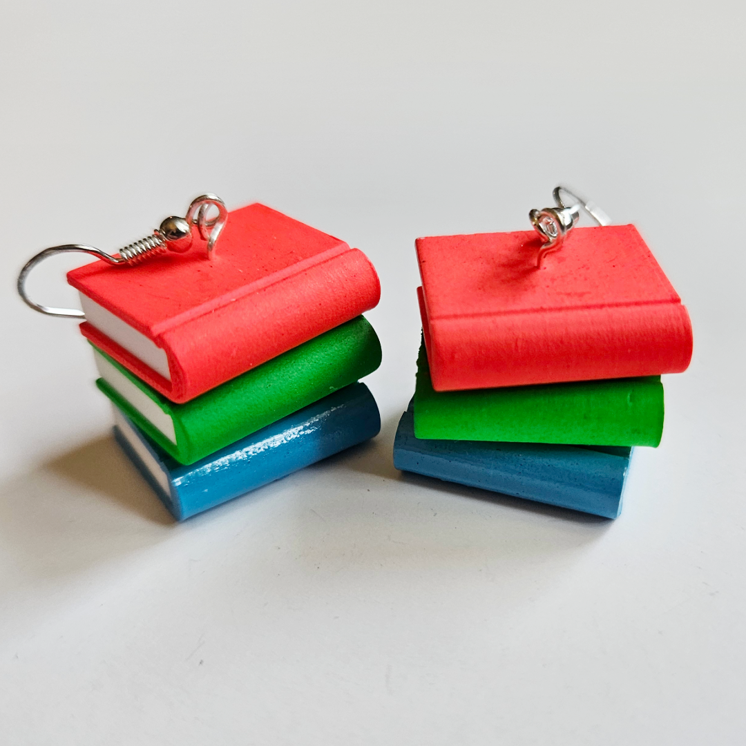 Pride Book Stack Earrings