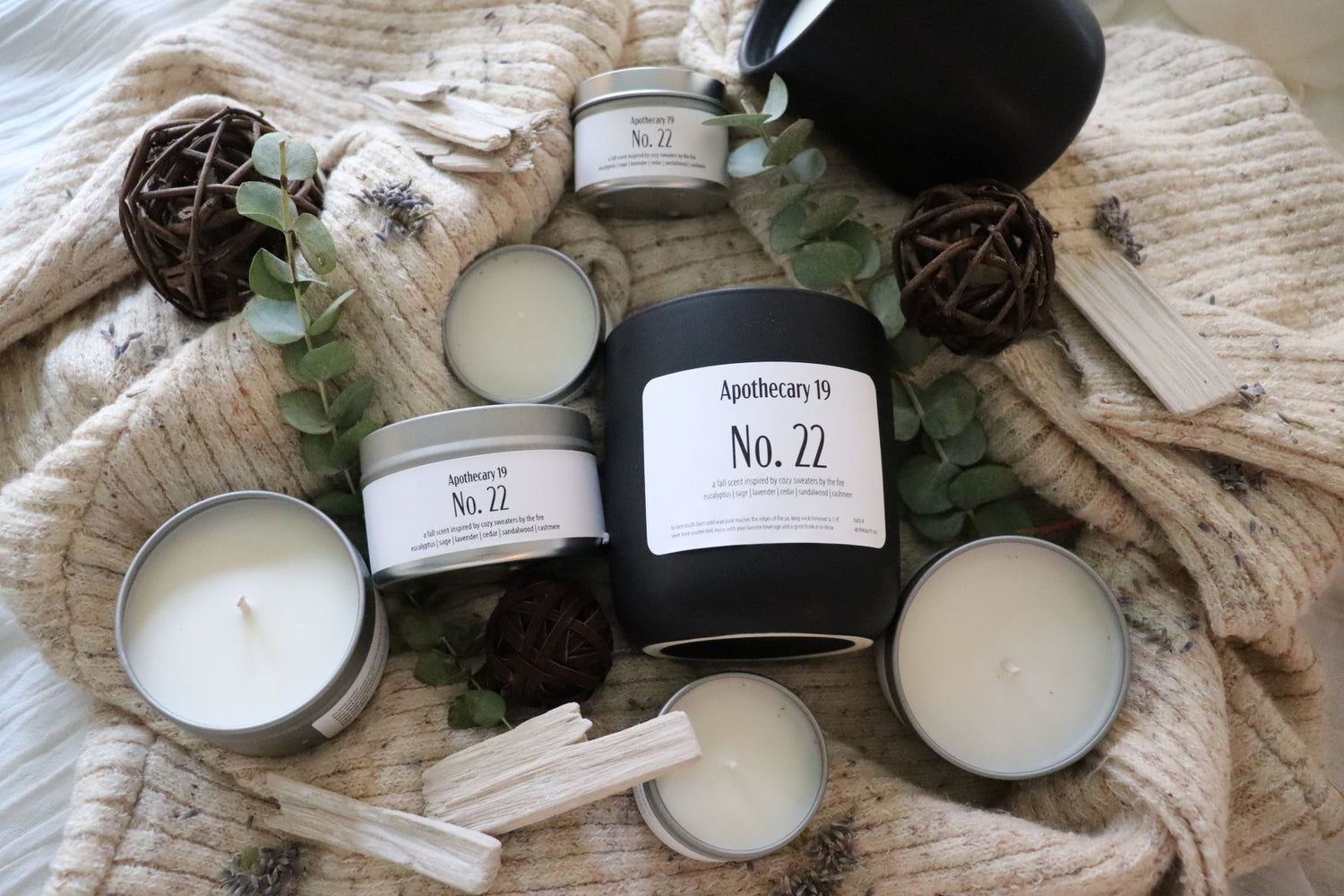 No. 22 - a fall scent inspired by cozy sweaters by the fire